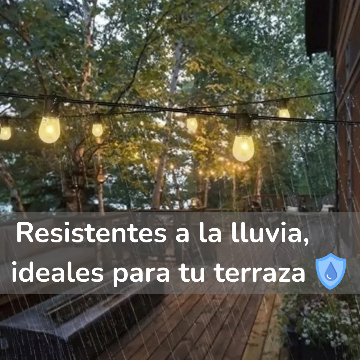 Guirnalda Solar 10m Luces Exterior