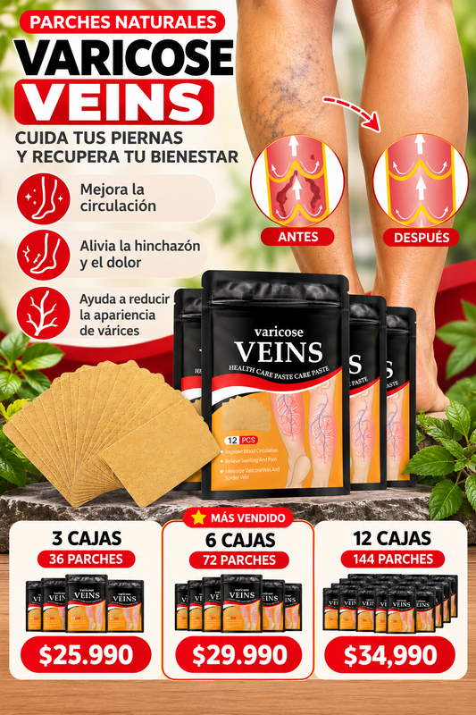 3x1 (36 parches) - PARCHES PARA VARICES Y PIERNAS CANSADAS