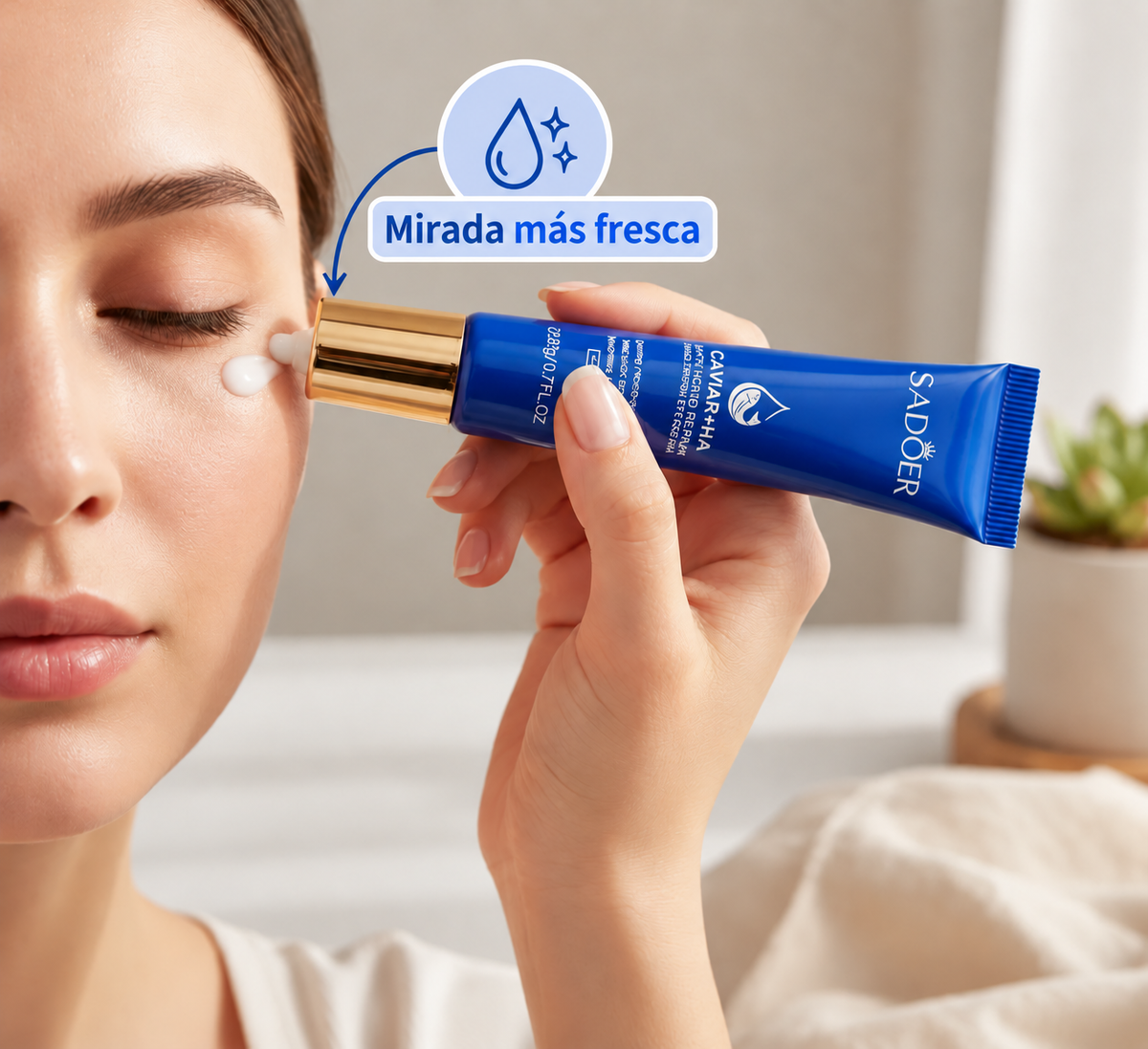 Kit Facial | Máscara de Colágeno Lakerain 75 mL | Crema de Ojos Caviar con Ácido Hialurónico Sadoer 20 g | Sérum Sadoer para Crecimiento de Pestañas 7 mL